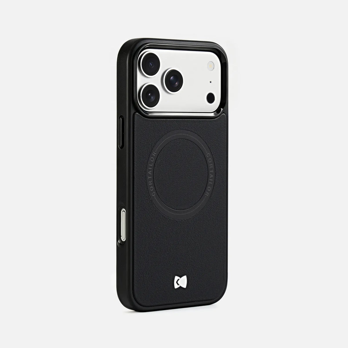 Black CORTAILOR Leather MagSafe iPhone Case rear view