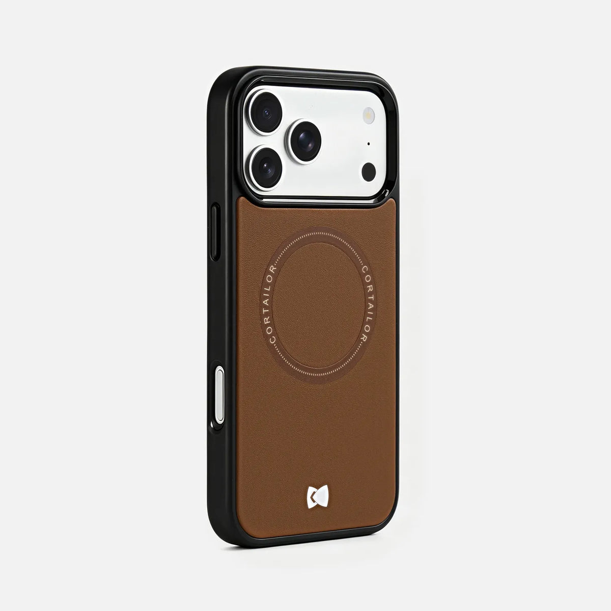 Brown CORTAILOR Leather MagSafe iPhone Case rear view