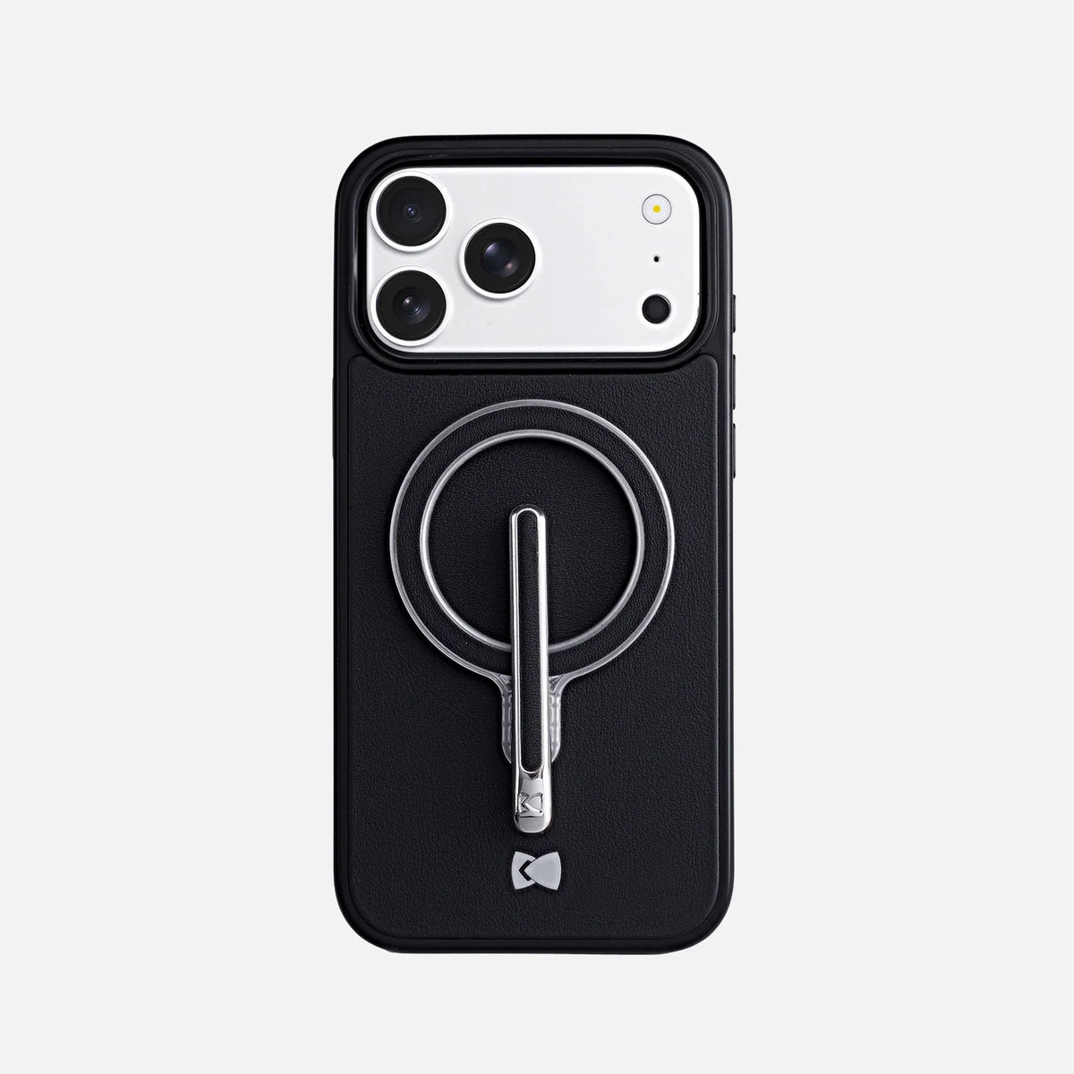 black MagSafe detachable phone stand leather case set - 1